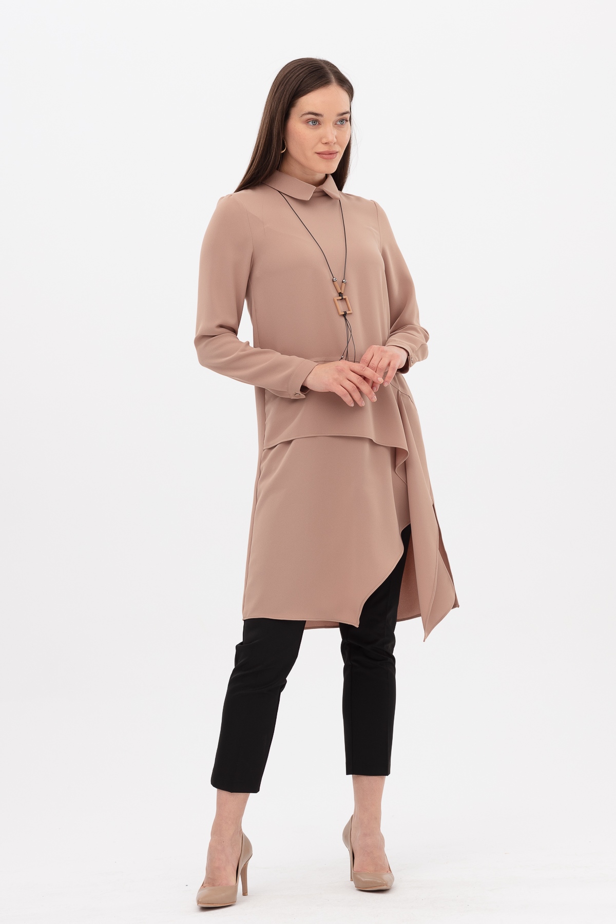 Women's Asymmetric Cut Mink Tunic