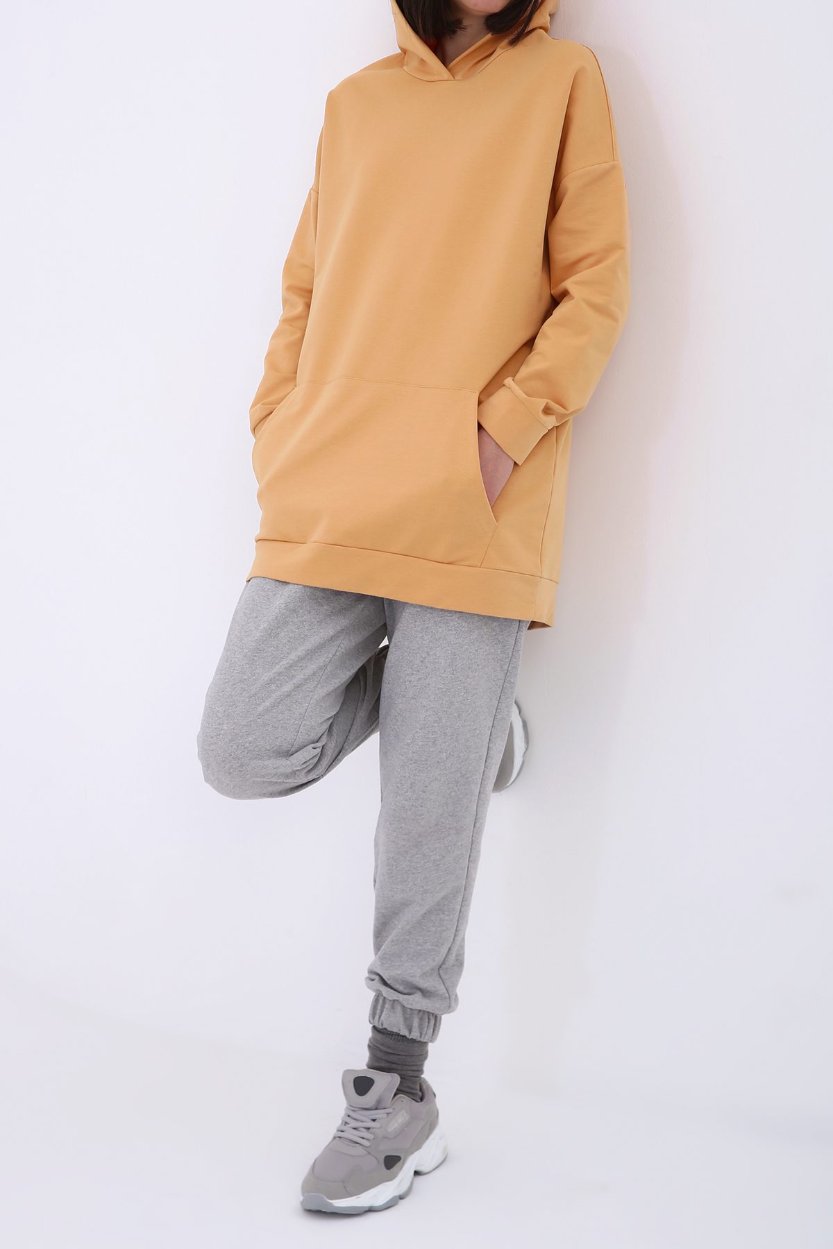 Women's Hooded Light Yellow Tunic